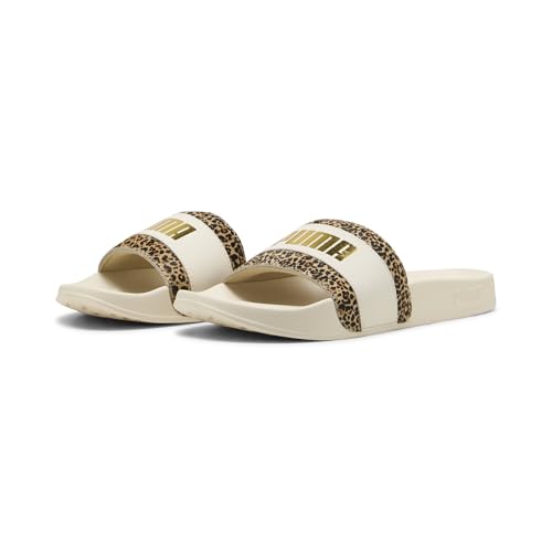 Puma Damen Leadcat 2.0 Animal Flair Slide Sandale, Alpine Snow Puma Gold,...
