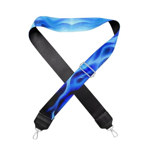 Image of GLENLCWE Blue Flame Replacement Belt Wide Purse Strap for Women Adjustable Crossbody Straps Guitar Strap for Bag Purses