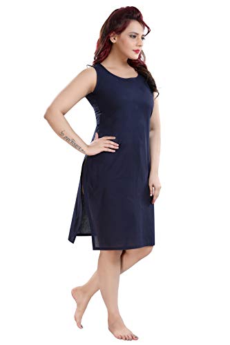Image of Cotton Rich Camisole Slip for Women | Long Kurti Slip /Suit Slip /Camisole Slip Knee Length Inner(Long Inner)