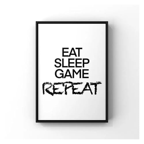 Tableau manette de jeu et écouteurs noir et blanc toile déco chambre 50x70cm - 2