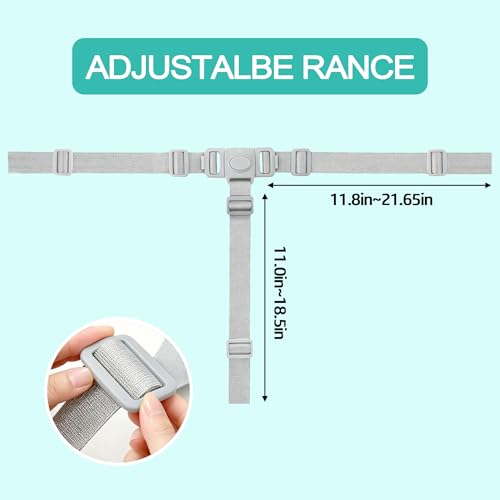 Image of High Chair Straps Replacement Compatible with IKEA Antilop /Keekaroo High Chair, Adjustable Sturdy Safety Strap Belt for Keekaroo High Chair