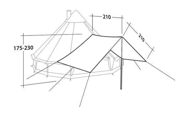 Amazon | Robens ユニバーサルポーチタープ クロンダイクテント用