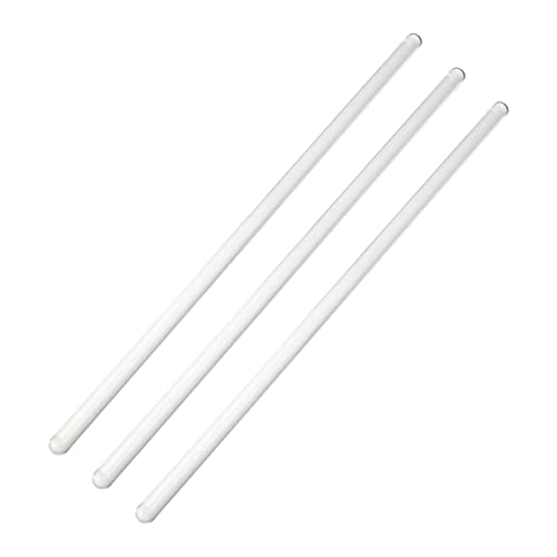 VILLCASE 3pcs Stirrer for use Glass stir Stick Transparent Stirring Rod Stirring Sticks Laboratory Glass rods stir Sticks for Cocktails Glass buret Mixer Glass bar Christmas Round re-usable