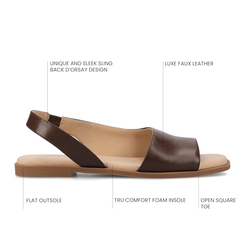 Image of Journee Collection Women's Brinsley Slingback Flat Sandals