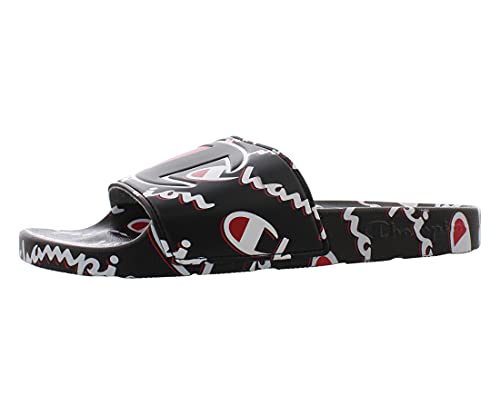 Champion Men s IPO Mega Script Slide Sandal (Black, Numeric_8)