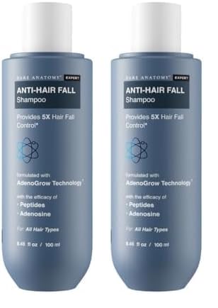 Anti Hair Fall Shampoo | 5x Hair Fall Control & Growth | Contains Biotin Adenosine, & Peptides | For All Hair Types | For Women & Men | 100ml (Pack of 2)