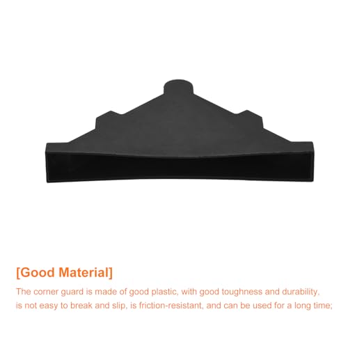 Image of uxcell 10Pcs Plastic Corner Protectors 10x95mm Triangle Shape Glass Corner Guards Cushion for Corner Protection of Glass, Mirror, Tile, Black