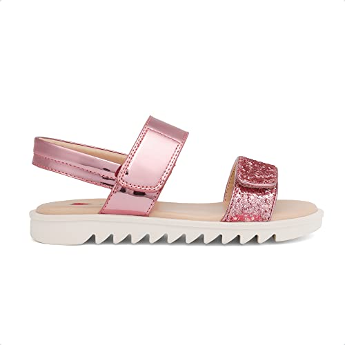 Image of DREAM PAIRS Girls Sandals Glitter Two Strapped Casual Open Toe Sandals Little Kid /Big Kid