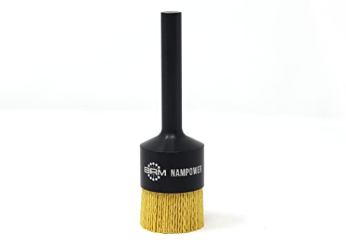 Image of BRM AEB1123480 NAMPOWER End Brush, 1.500 inch Diameter, 5.250 inch OAL, 80 Grit, Ceramic Abrasive Filament