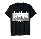 souvenir vintage dallas texas skyline usa maglietta