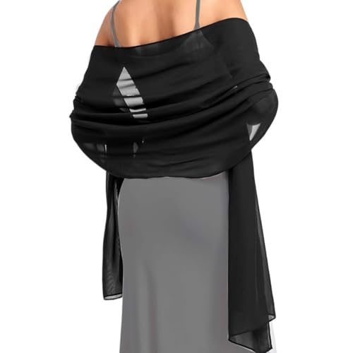 Women Shawl Wrap for Evening Dress Chiffon Scarf Shawls for Prom Wedding Party, Large Beach Cover Up Wrap 70.1