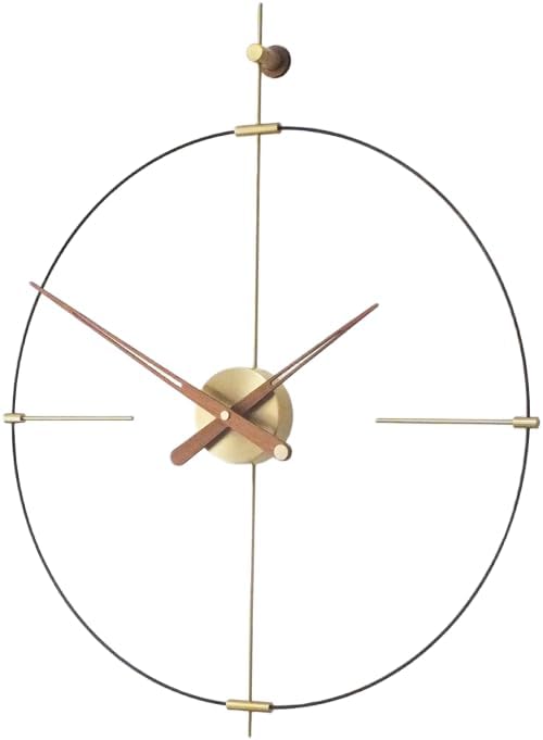 España nórdico grande reloj de pared moderno relojes de péndulo de pared minimalista oro reloj silencioso dormitorio reloj pared decoración de