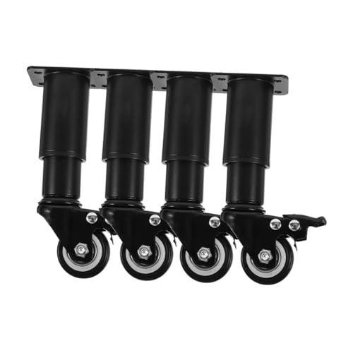 NUOLUX 4個 調節可能家具脚 キャスター付き属製テーブル脚 強化安定設計 キャビネット ソファ ベッド コーヒーテーブル対応