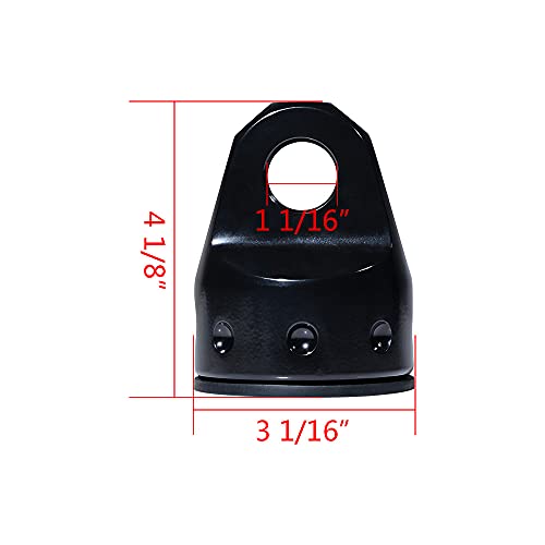 Astra Depot Aluminum Winch Shackle Mount Hook 2820 Iron Pin 30,000 Lbs For Towing Recovery Jeep Truck 4Wd, Black #TOP2