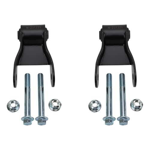 TRQ Rear Rearward Leaf Spring Shackle Compatible with 2015-2019 Chevrolet 2015-2019 GMC