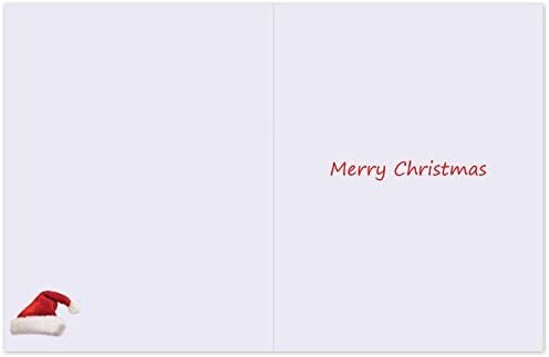 Miniatura 2 de The Best Card Company - Tarjeta de Navidad de animales grandes para niños (8.5 x 11 pulgadas) - Adorable tarjeta de notas de vacaciones grupales con