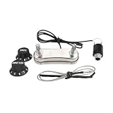 Captador Piezo PS700 para Violão com Pré-amp Passivo EQ 500K Volume Tom Instalação durante fácil Prata 68x20x31mm