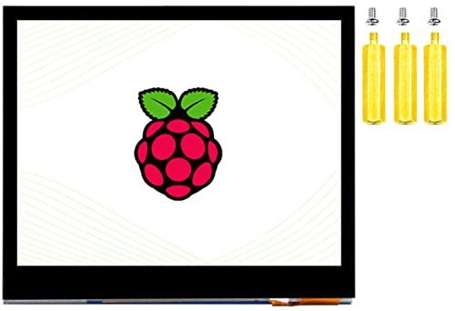 Image of for Raspberry Pi 4B /3B+ /3B /3A+ /Pi Zero W /Zero 2 W /WH, 3.5inch DPI LCD 640x480, IPS Capacitive Touch Screen Toughened Glass Cover DPI666 262K Colors 60Hz Refresh Rate