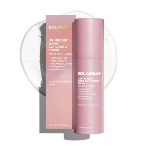 Solawave LightBoost Red Light Therapy Wand Activating Serum | Works with Microcurrent Face Wand and...