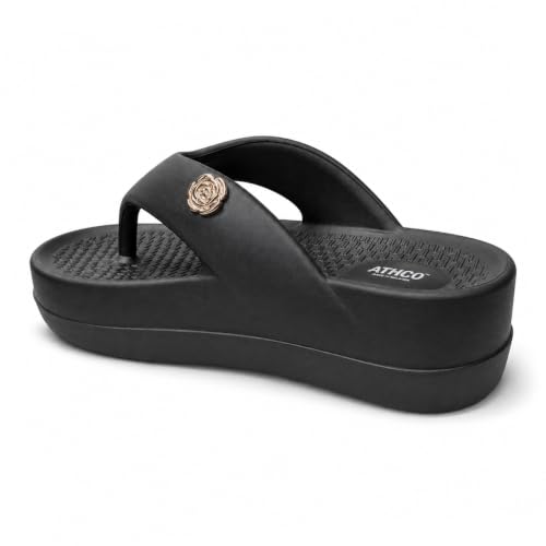 Image of ATHCO womens Fenny Women's Acupressure Slippers & Flip-Flops | Soft Foot Massager, Lightweight, Anti-Skid, Waterproof Comfort Slippers for Women & Girls | Daily Casual Wear