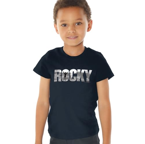 Popfunk Rocky Poster Kids T-Shirt (2) for Toddler Boys & Girls, Charcoal
