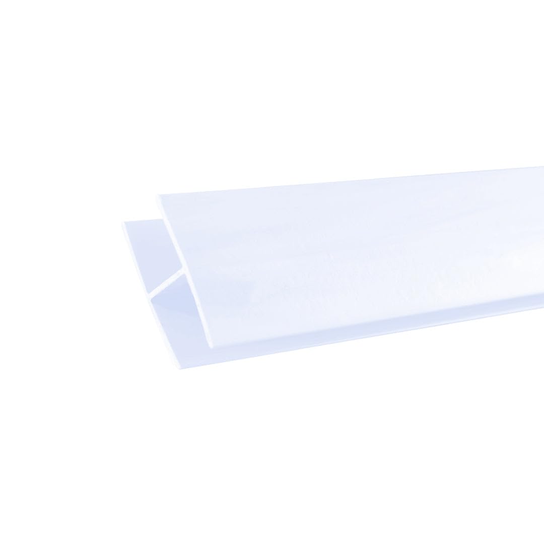 Pack Instalación Vertical 2 Celosías PVC 18 Mm Blanco con Perfiles Y Unión 1x2 M