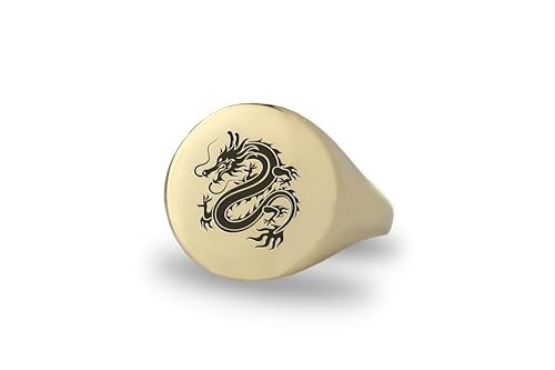 Bague dragon chinois unisexe chevalière personnalisée au design audacieux