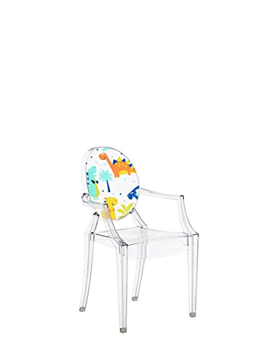 Kartell Lou Lou Ghost Sedia per Bambini, Trasparente/Dinosauro