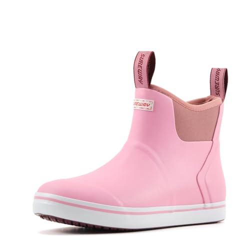 Image of SUREWAY Women's Deck Boots Professional Non-Slip Fishing & Ankle Deck Boot Waterproof Rain Boots