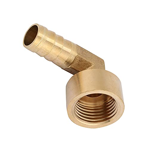 Adaptador Cocina Gas Butano - Conector Rosca Latón, Codo Macho, Espiga Manguera, Unión G1/2 Aire Agua Combustible Aceite Gases Inertes 12mm