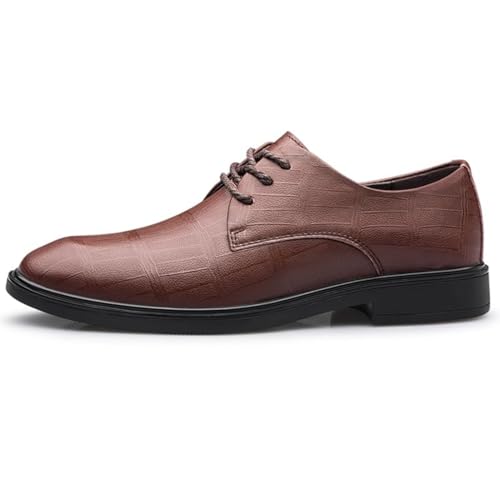 YZABEL Dress Oxford Shoes for Men Lace Up Round Toe Genuine Leather Solid Color Shoes Business Work Office Dress Shoes Leather Formal Business Oxford Shoes2
