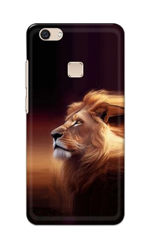 Image of PRINTFIDAA Printed Hard Back Cover Case for Vivo V7+ | Vivo V7 Plus | Vivo Z10 Back Cover (Danger Lion) -112