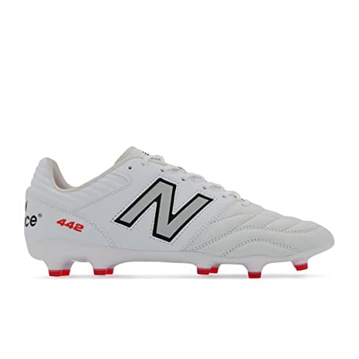 New Balance Unisex 442 V2 Pro FG Soccer Shoe (White with Silver, 8.0 D Medium)