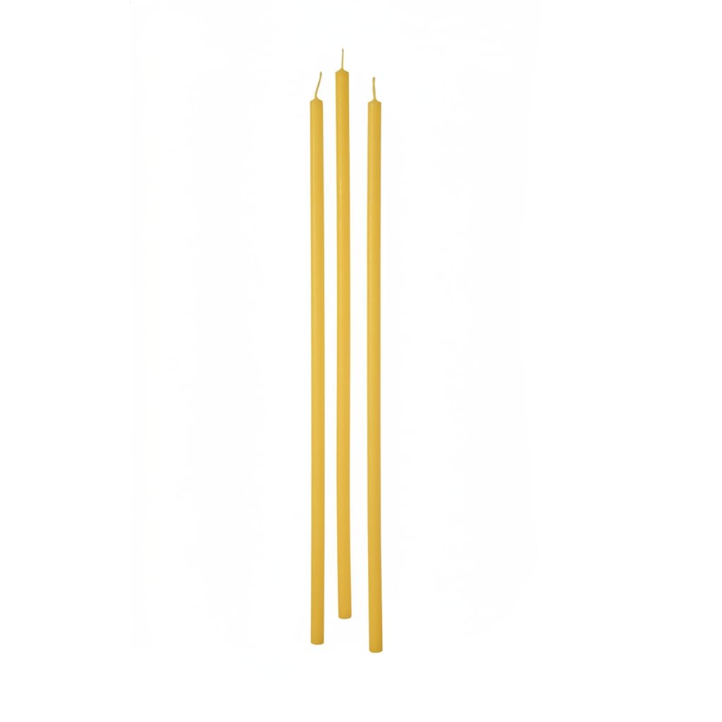 Cereria di Giorgio risthò Stem, Wax Candles, Yellow, 0.9 X 37 cm