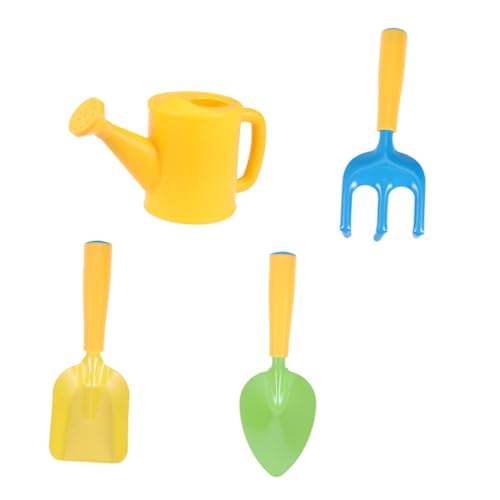 POPETPOP 4Pcs Mini Gardening Tool Includes Mini Shovel Rake and Watering Can for Gardening Activities Durable Planting Tools for Boys
