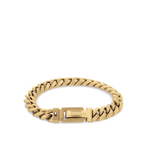 Tommy Hilfiger Jewelry Pulsera de Cadena para Hombre en Oro Amarillo - 2790434