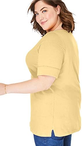 Plus size women's t shirts with elbow length sleeves Clearance