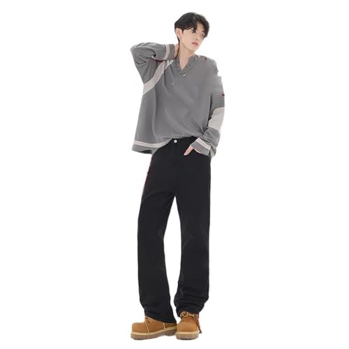 Men's Casual Classic Vintage Denim Career Trousers