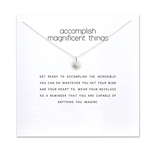 ZYAWP Collar con colgante de elefante de la amistad, plata y sol, gato, gatito, buena suerte, cadena con tarjeta de mensaje blanca, regalo para mujeres y hermanas, Zinc