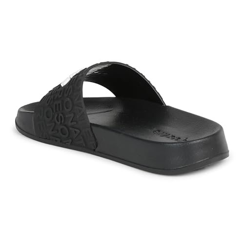 Image of Aqualite NEO-266 Men Slide Slippers with Comfotable Sole Slip-On Flat Flip Flops, Sliders, Chappal & Comfort Insole Slipper for Men