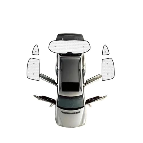 Pare-soleil noir et argent pour Peugeot 3008 T84 - Kit de 5 pièces complet pour vitres