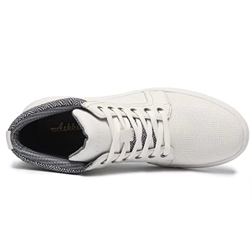 Image of Arkbird Casual Sneakers, Breathable Lace-Up Leather Walking Shoes Comfortable Fashion Sneakers for Men Daily Work
