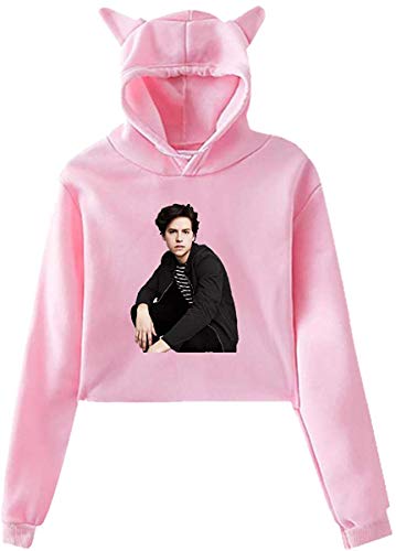 engzhoushi Sudadera con Capucha Mujer, Cole Sprouse Hoodie Cat Ear Hoodie Casual Long Sleeve Sweater