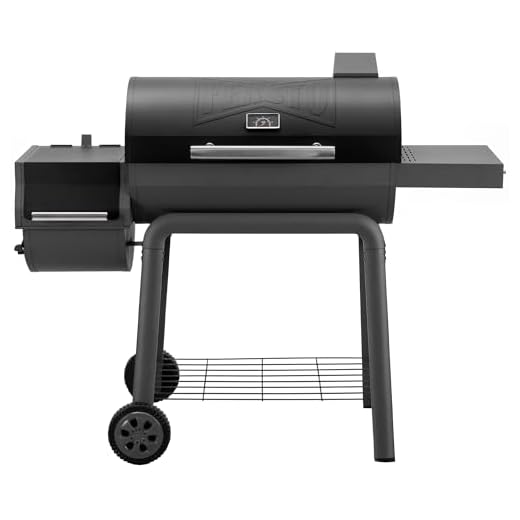 Feasto BBQ Charcoal Grill with Offset Smoker Grill and Side Table, 30-In Heavy-Duty Outdoor BBQ Grill with 832 Sq. In. Cooking Space for Outdoor Barbecue in Backyard, Patio and Parties, Black