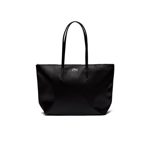 Lacoste L.12.12 Concept, Bolso Bandolera para Mujer, Negro, Talla única