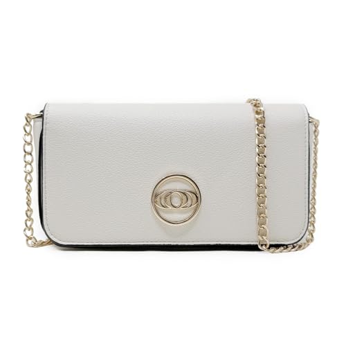 GLITZALL Small Crossbody Bag and Clutch Purses for Women Cute Summer Handbags with Chain Shoulder Strap Vegan Leather