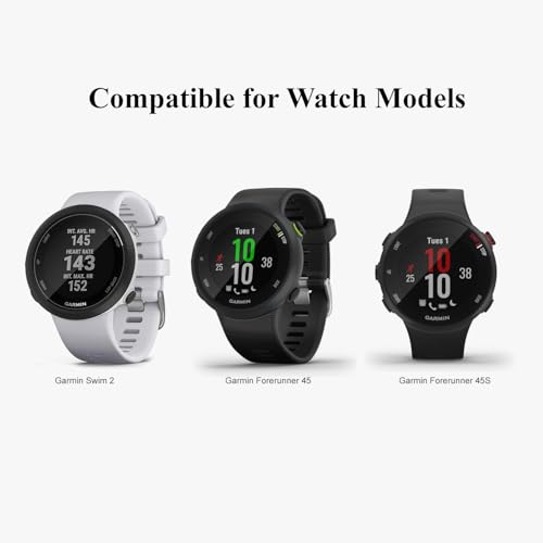 Correa de silicona compatible con Garmin Forerunner 45 miniatura 2