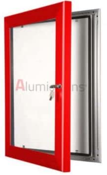 Alumi-signs 45mm Premium Lockable Poster Case (Red, 20" x 30")