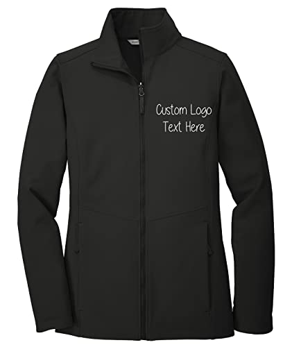 INK STITCH Women Custom L901 Customized Personalized Add Your Own Logo Texts Embroidery Collective Soft Shell Jacket2