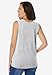 Woman Within Plus Size Perfect Scoopneck Tank (Petite Available) - 1X, Heather Grey